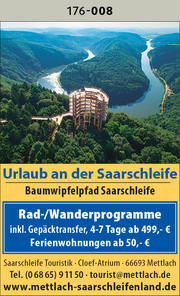 Urlaub an der Saarschleife - Rad- und Wanderprogramme