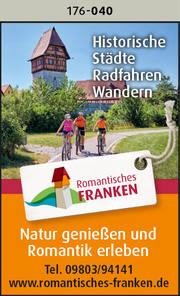 Romantisches Franken – Historische Städte, Radfahren, Wandern