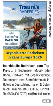 Trauni's Radferien - Organisierte Radreisen in ganz Europa