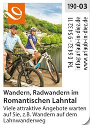 Lahntal – Wandern, Radwandern