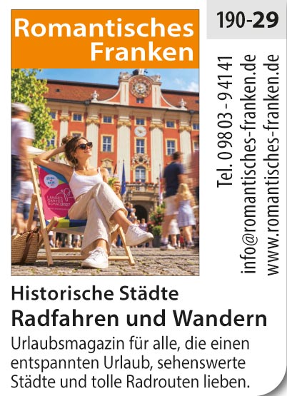 Romantisches Franken – Historische Städte, Radfahren, Wandern
